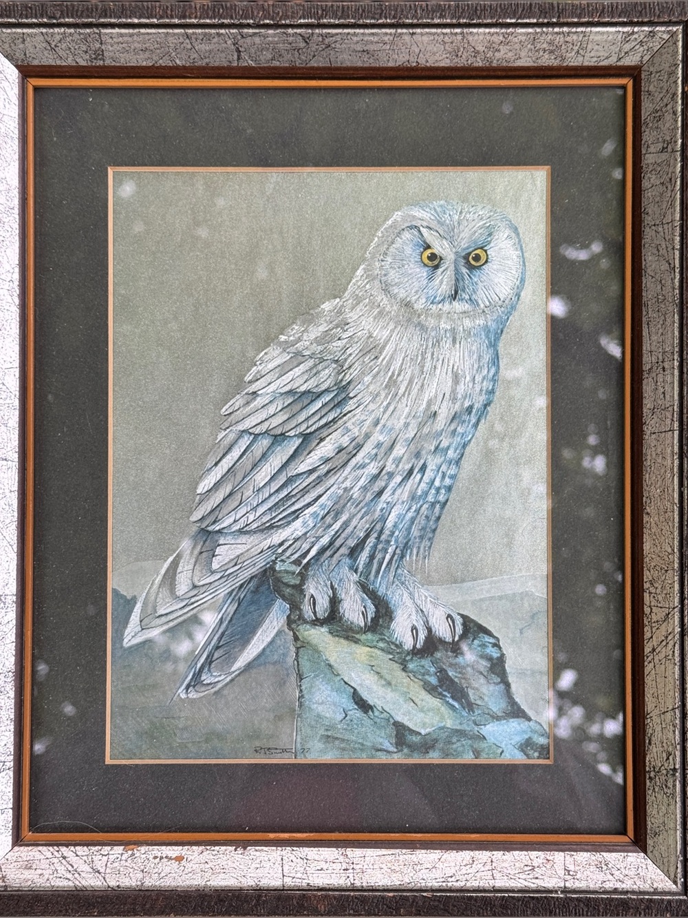 Snowy Owl by RJ Smith — Vintage art